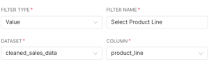 Value type filter settings