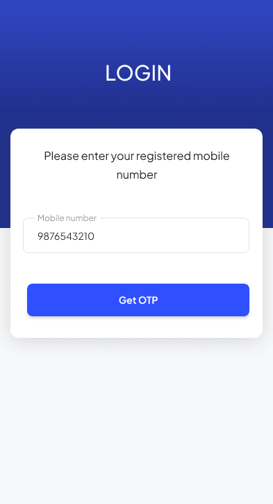 A2Z Group ERPNext HR mobile app employee login screen